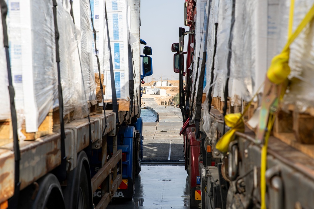 JLOTS Humanitarian Aid Delivered to Gaza