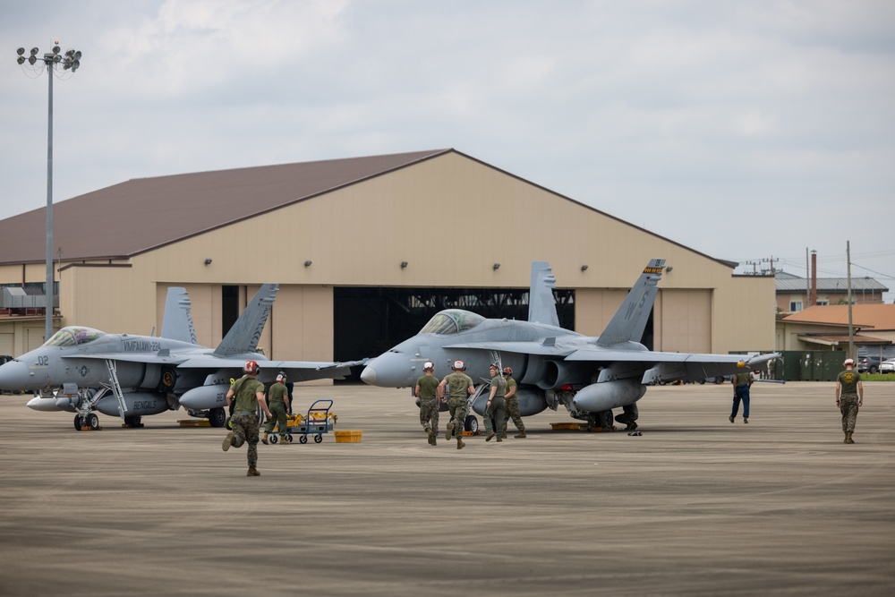 Get the Lead Out! | VMFA (AW)-224 Marines Conduct Operations Checks and Ordnance Offloading