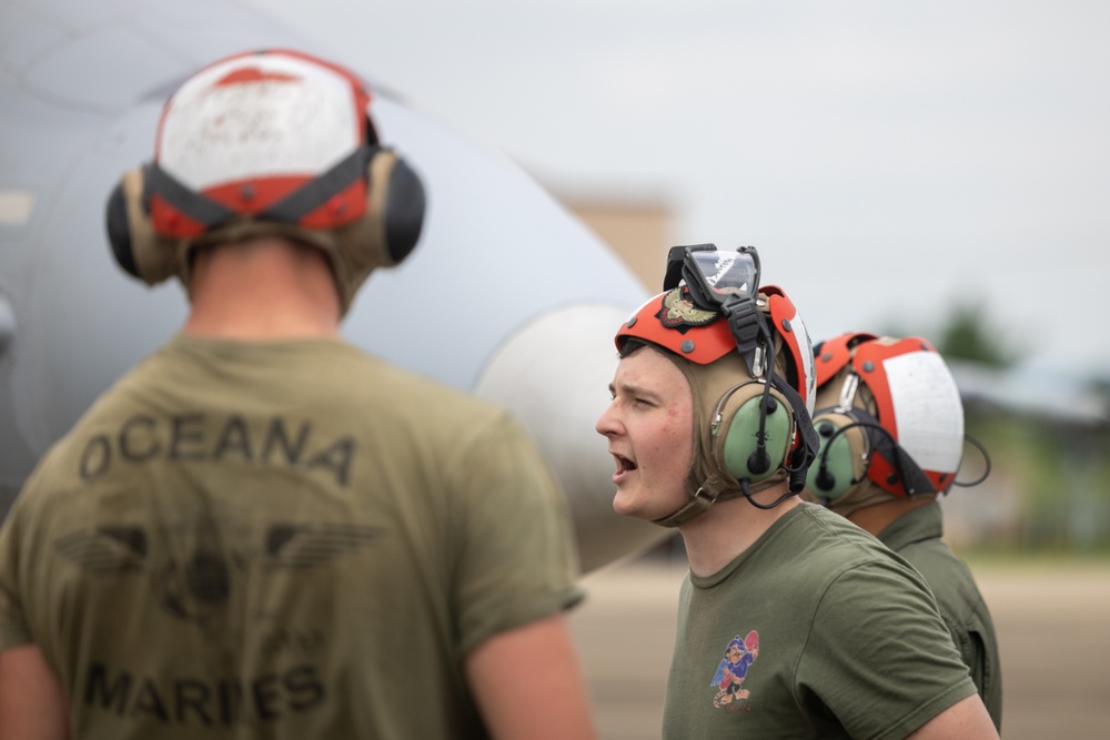 Get the Lead Out! | VMFA (AW)-224 Marines Conduct Operations Checks and Ordnance Offloading