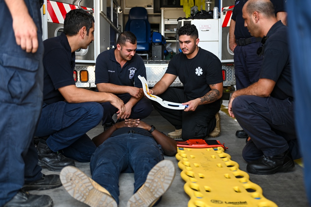 EMS conducts joint training with fire department