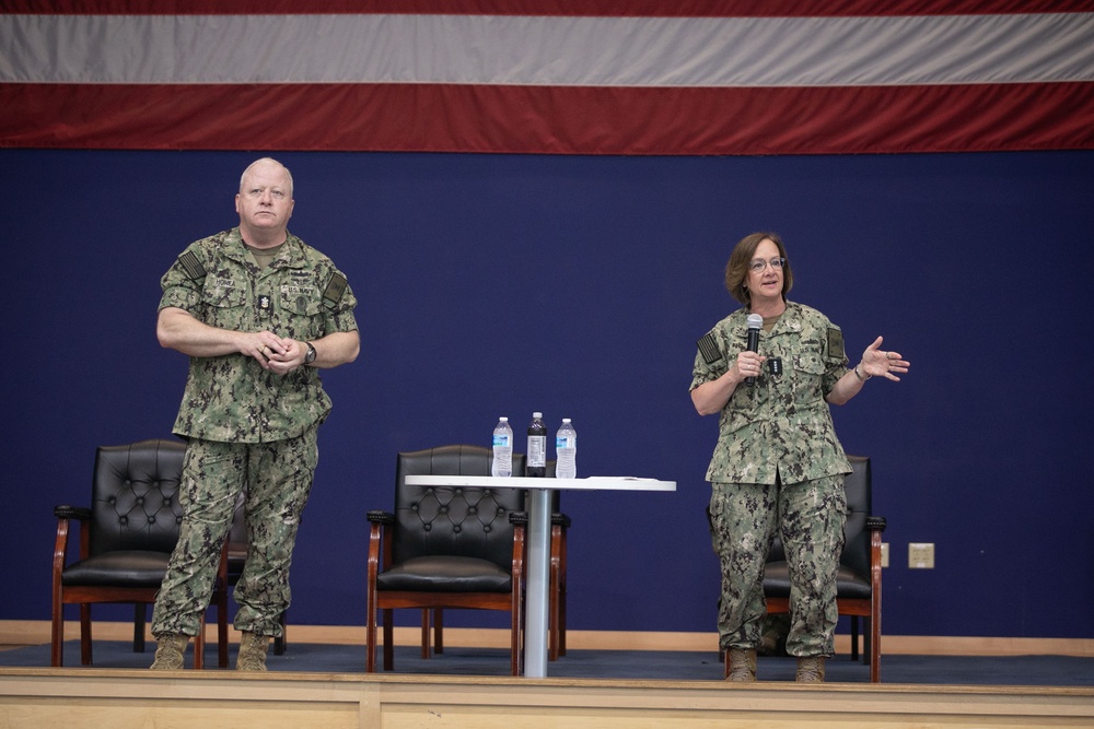 CNO, MCPON Visit Officer Training Command Newport