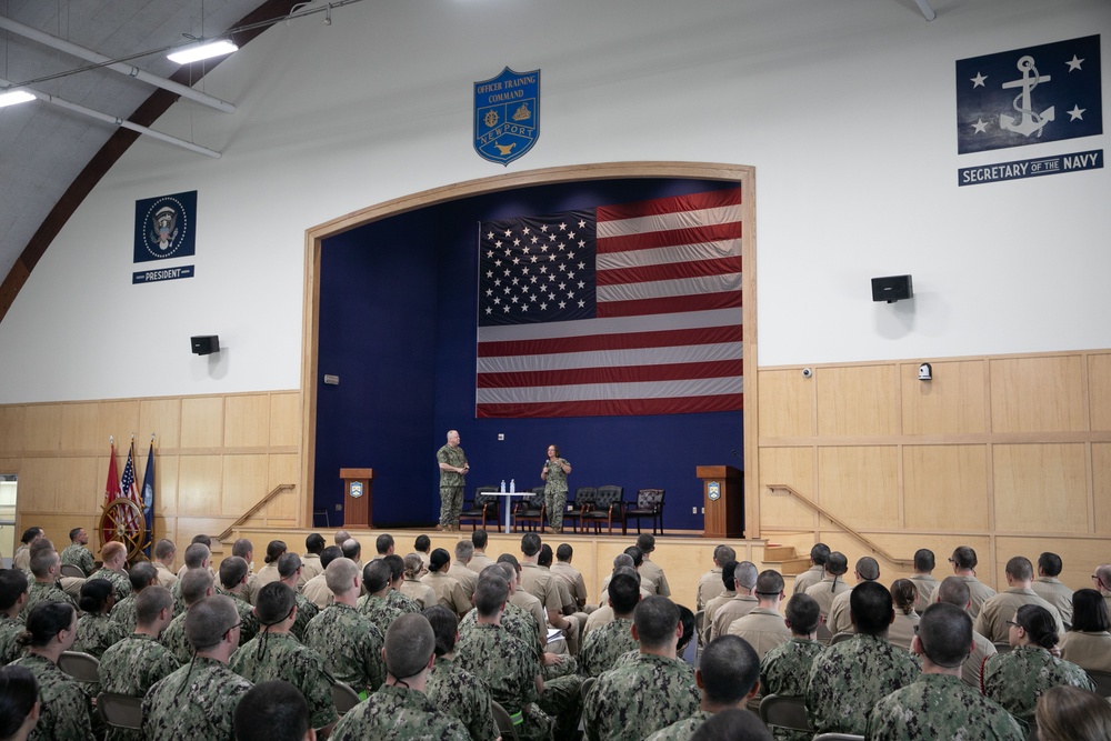 CNO, MCPON Visit Officer Training Command Newport