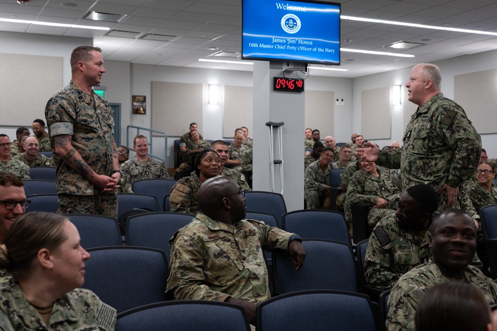 MCPON James Honea visits Naval Station Newport, R.I.