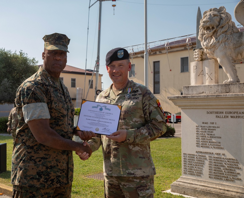 U.S. Army Maj. Gen. Todd R. Wasmund receives awards