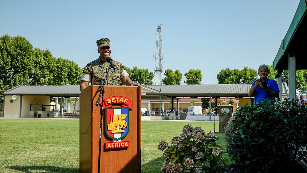 US Army Southern European Task Force, Africa (SETAF-AF) holds change of command