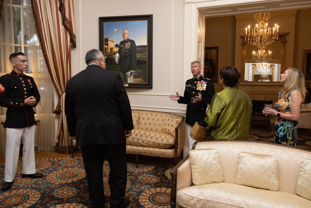 Gen. Smith hosts the Secretary of the Navy for an Evening Parade