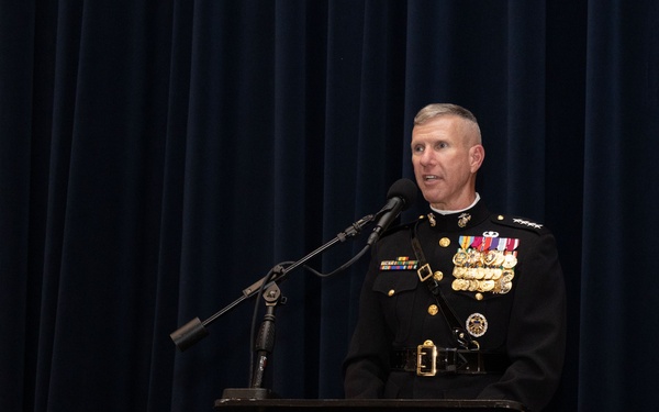 Gen. Smith hosts the Secretary of the Navy for an Evening Parade