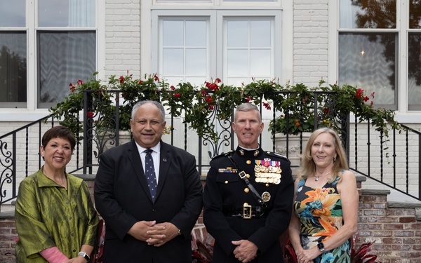 Gen. Smith hosts the Secretary of the Navy for an Evening Parade