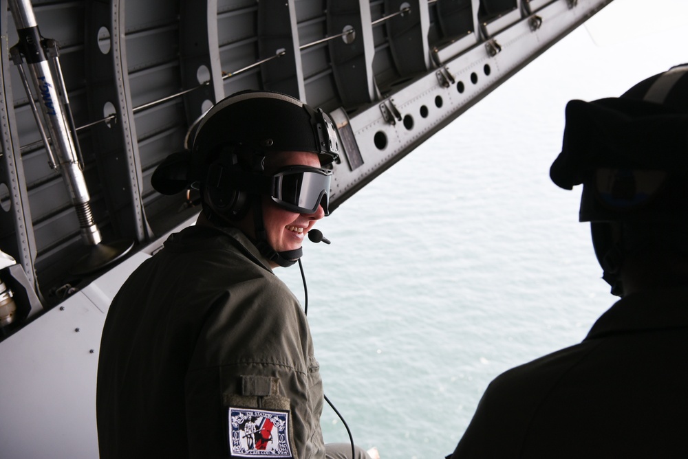 Coast Guard Air Station Cape Cod HC-144 aircrew performs emergency drop training