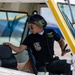 The Navy Flight Demonstration Squadron, the Blue Angels, perform in Pensacola Beach, FL..