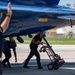 The Navy Flight Demonstration Squadron, the Blue Angels, perform in Pensacola Beach, FL.