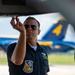 The Navy Flight Demonstration Squadron, the Blue Angels, perform in Pensacola Beach, FL.