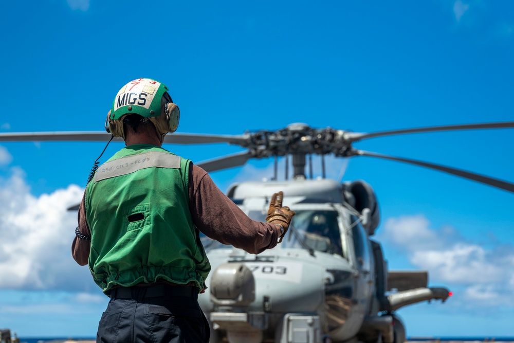 USS William P. Lawrence Conducts Flight Operations