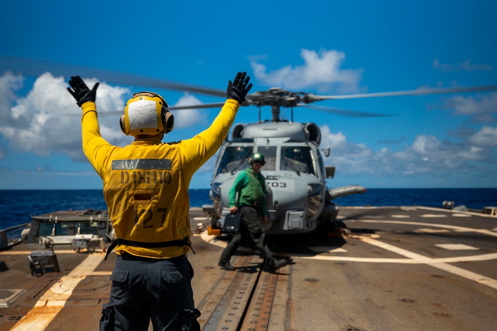 USS William P. Lawrence Conducts Flight Operations
