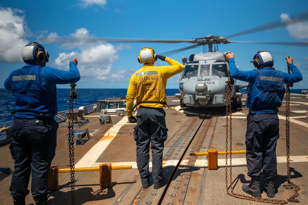 USS William P. Lawrence Conducts Flight Operations