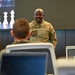 Command First Sgt. Dent speaks at a Squadron Commanders' Course