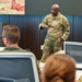 Command First Sgt. Dent speaks at a Squadron Commanders' Course