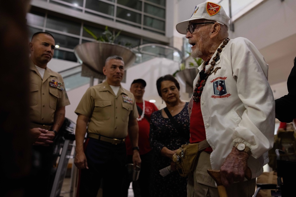 MCB Camp Blaz greets Frank S. Wright, WWII veteran