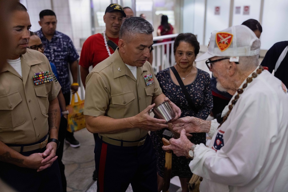 MCB Camp Blaz greets Frank S. Wright, WWII veteran