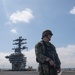 Nimitz Sailor Stands Watch On The Flight Deck