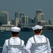 Nimitz Sailors Stand On Flight Deck