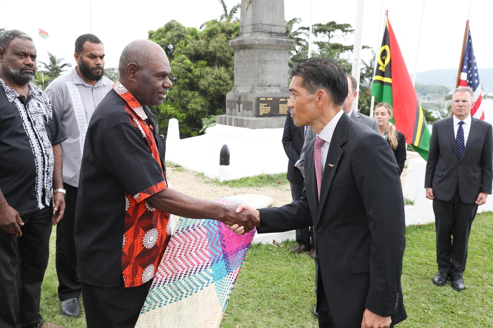 Ceremonial Exchange of Possible WWII Remains