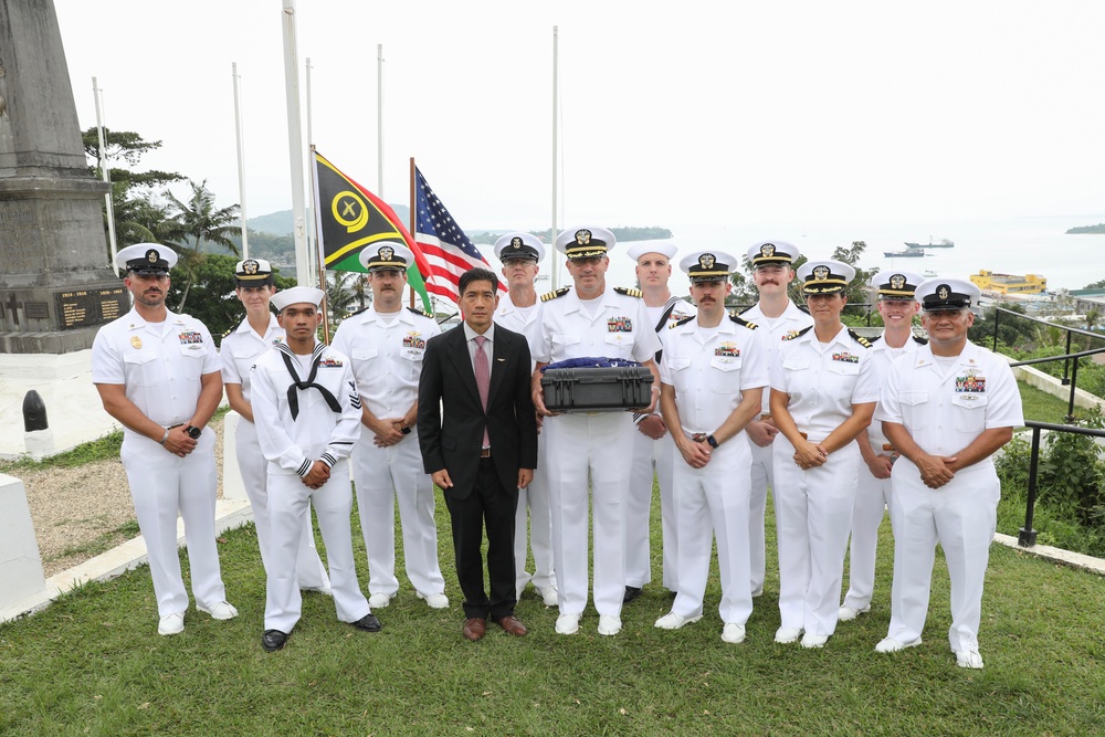 Ceremonial Exchange of Possible WWII Remains