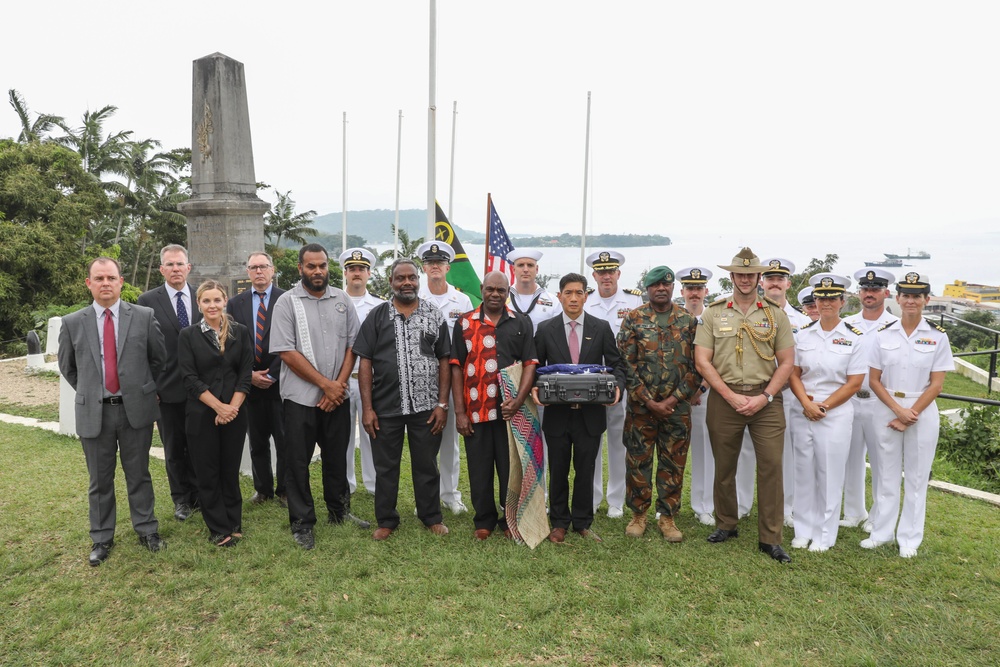 Ceremonial Exchange of Possible WWII Remains