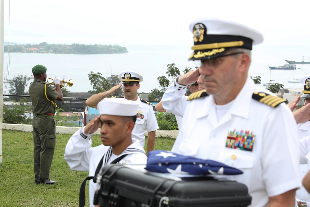 Ceremonial Exchange of Possible WWII Remains