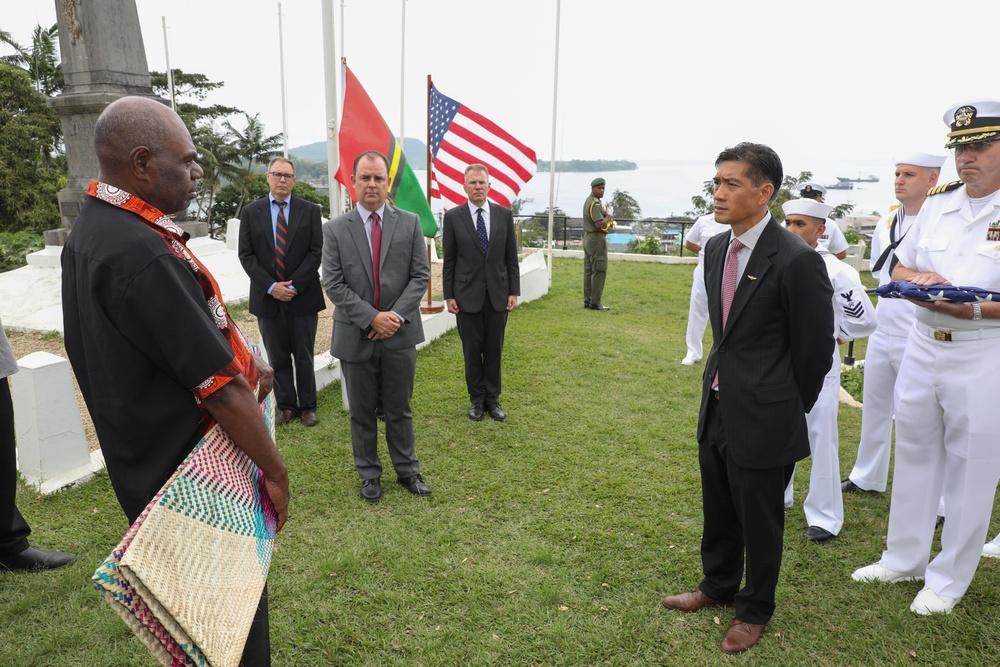 Ceremonial Exchange of Possible WWII Remains