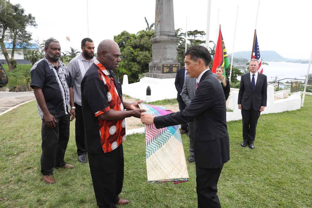 Ceremonial Exchange of Possible WWII Remains