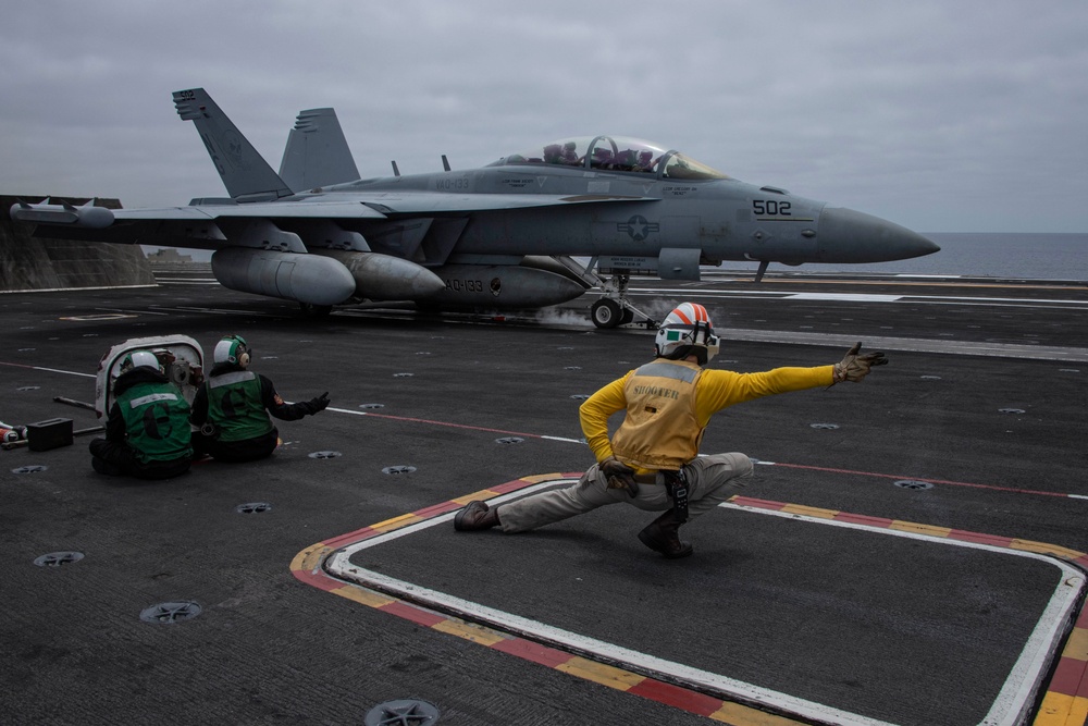 Abraham Lincoln conducts routine flight operations