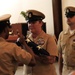 Flag passing detail during retirement ceremony