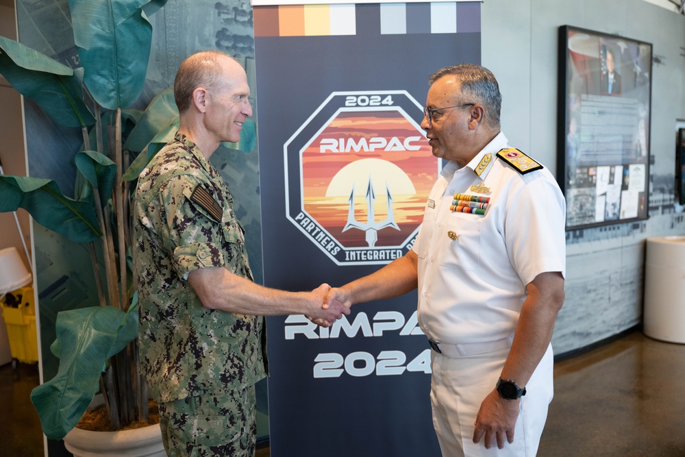 Indian navy Commander-In-Chief at the Pacific Warfighting Center for RIMPAC 2024