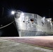 USNS Burlington (T-EPF 10) sits moored at the port of Limón, Costa Rica