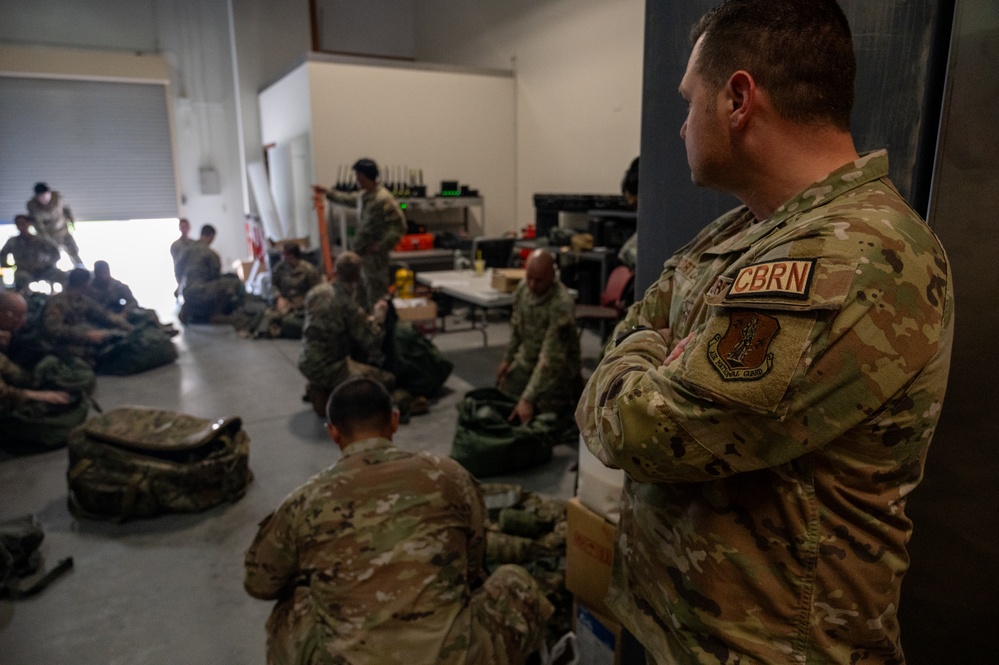 131st Bomb Wing emergency management team conducts CBRN training at Yokota AB, Japan