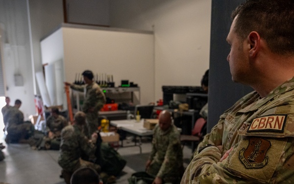 131st Bomb Wing emergency management team conducts CBRN training at Yokota AB, Japan