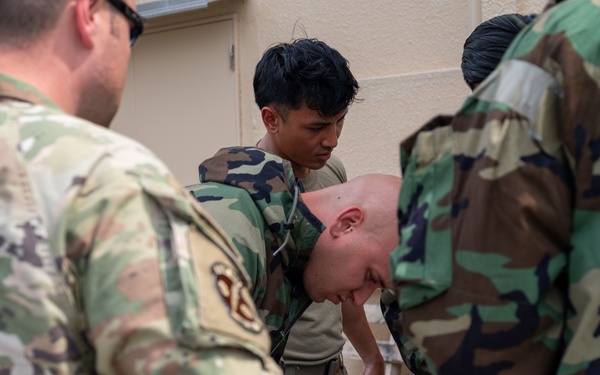 131st Bomb Wing emergency management team conducts CBRNE training at Yokota AB, Japan