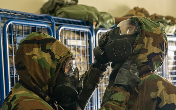 131st Bomb Wing emergency management team conducts CBRNE training at Yokota AB, Japan