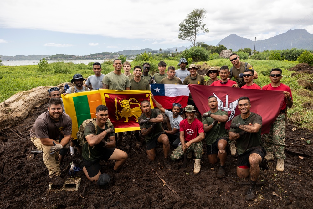 US, partners clean up shoreline to make room for native plant life