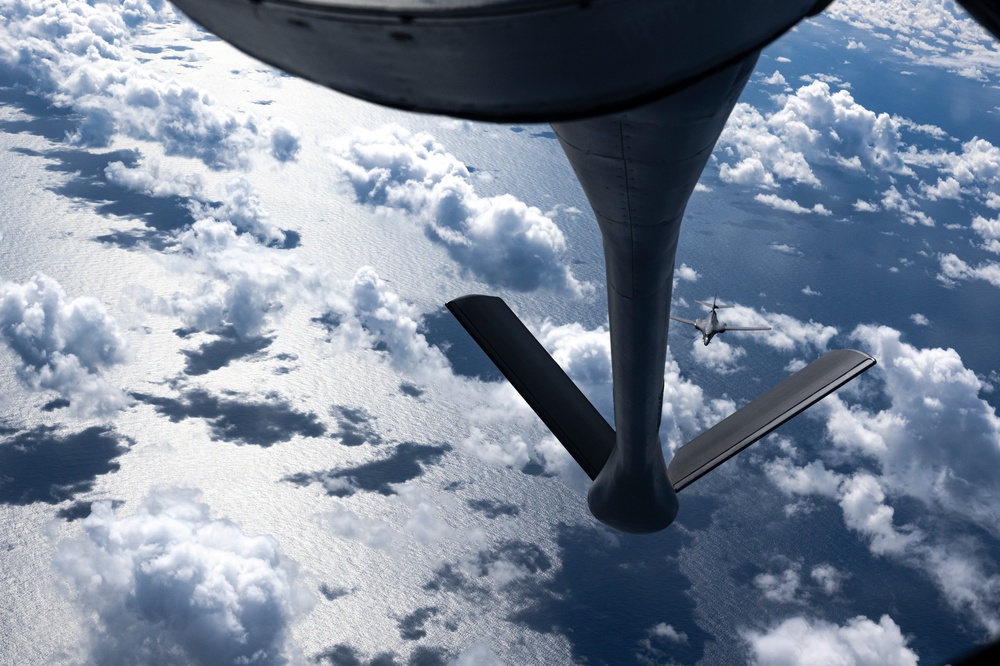 Bomber in-air refueling at RIMPAC 2024