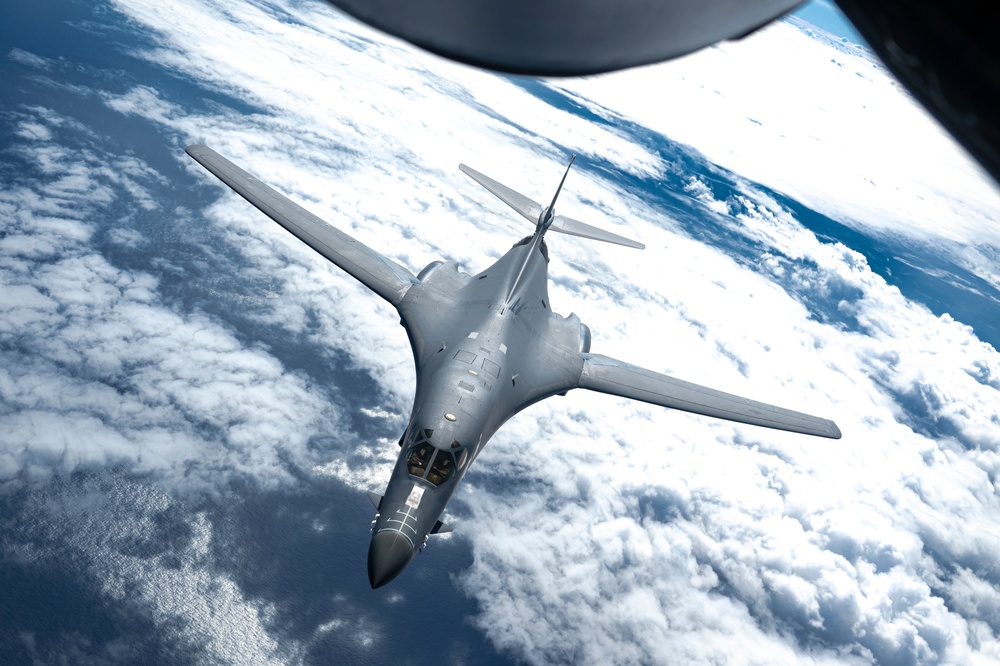 Bomber in-air refueling at RIMPAC 2024
