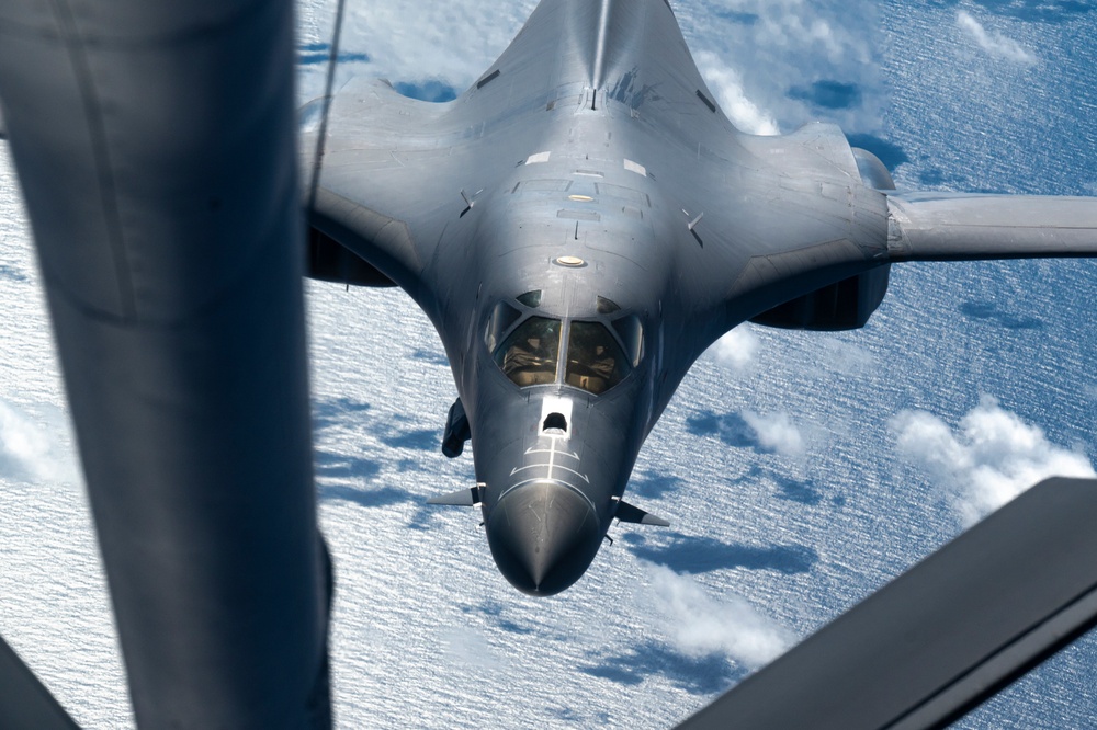 Bomber in-air refueling at RIMPAC 2024