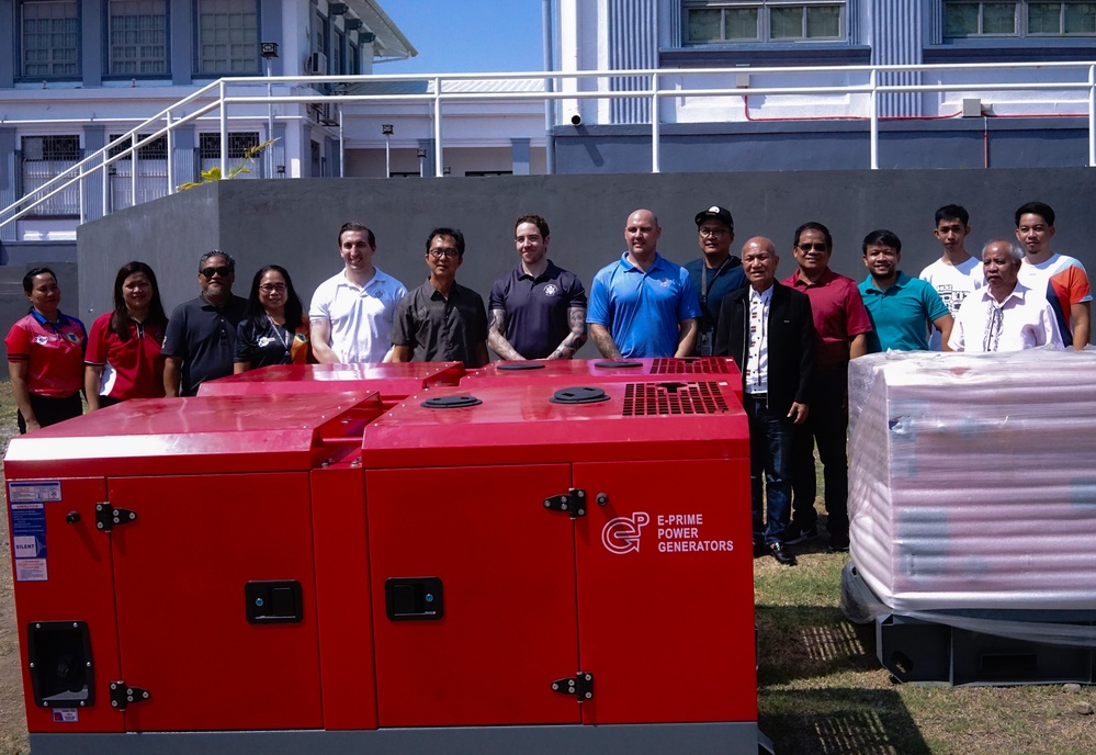 U.S. Civil Affairs Team-Philippines Donates Disaster Relief Generators