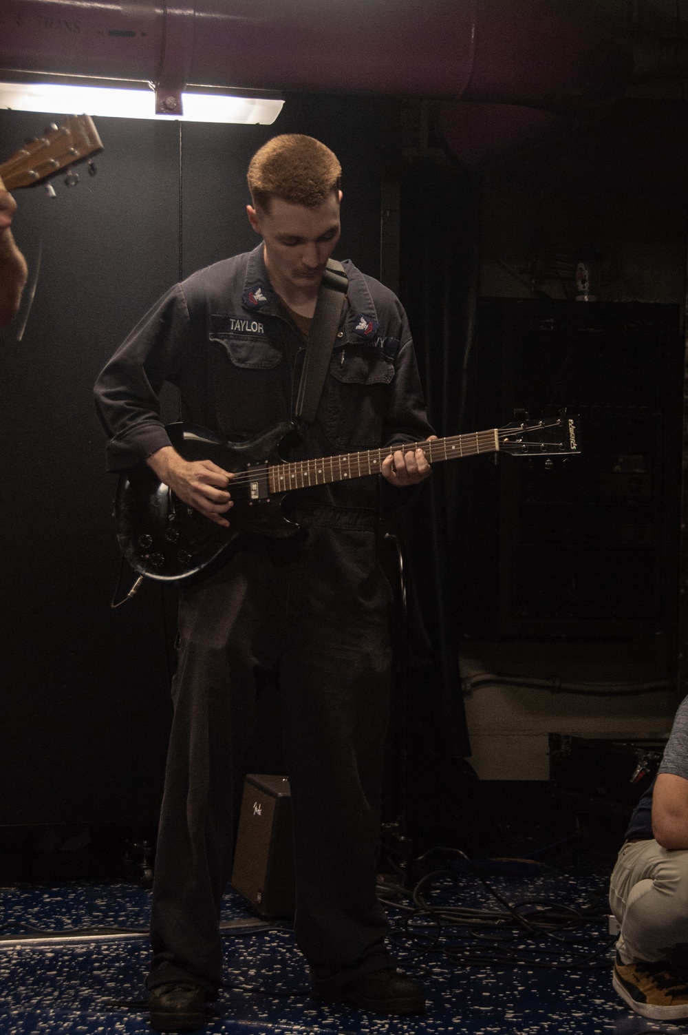 USS Ronald Reagan (CVN 76) Sailors audition for talent show