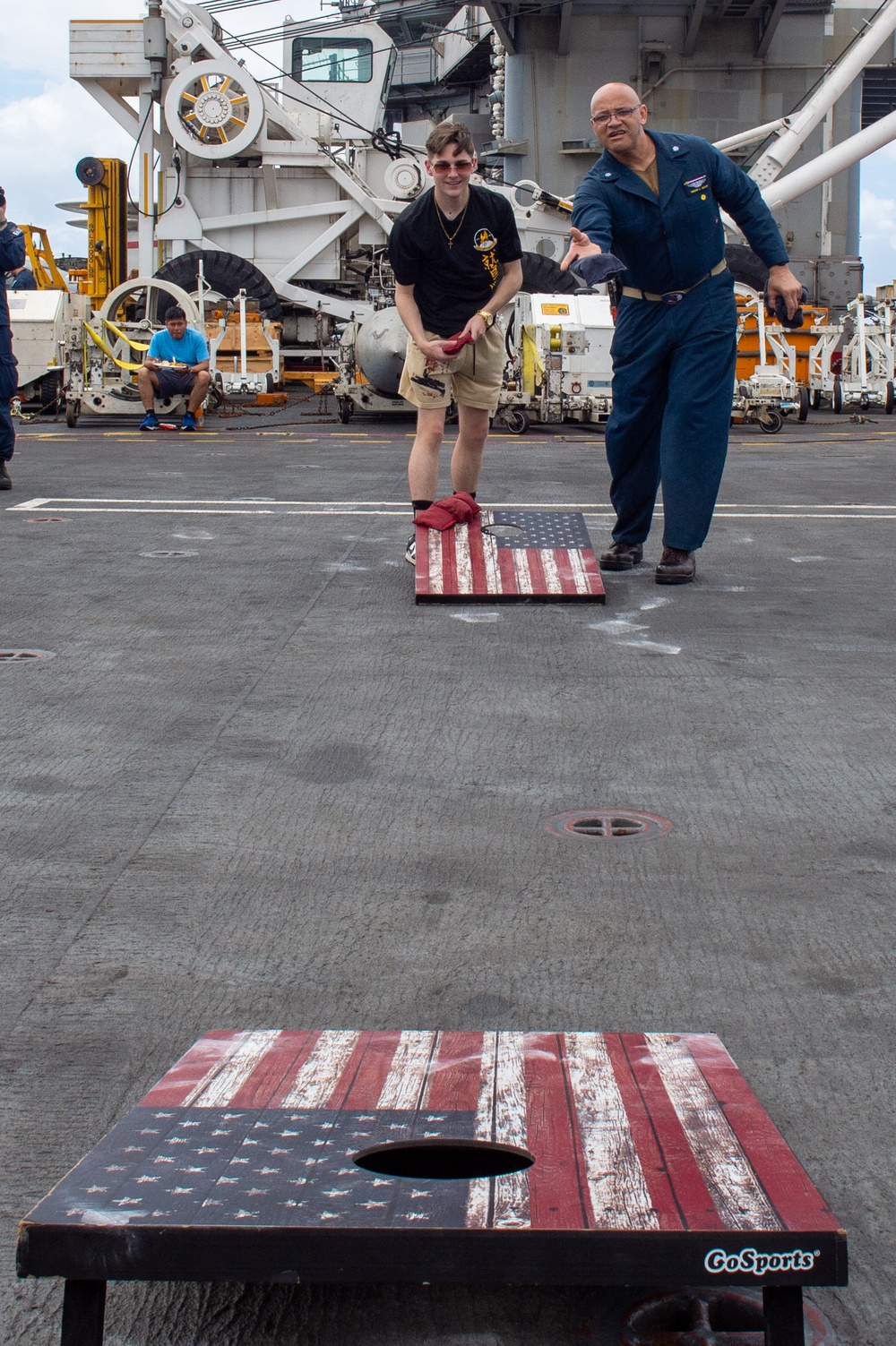 USS Ronald Reagan (CVN 76) holds a steel beach picnic for the 4th of July