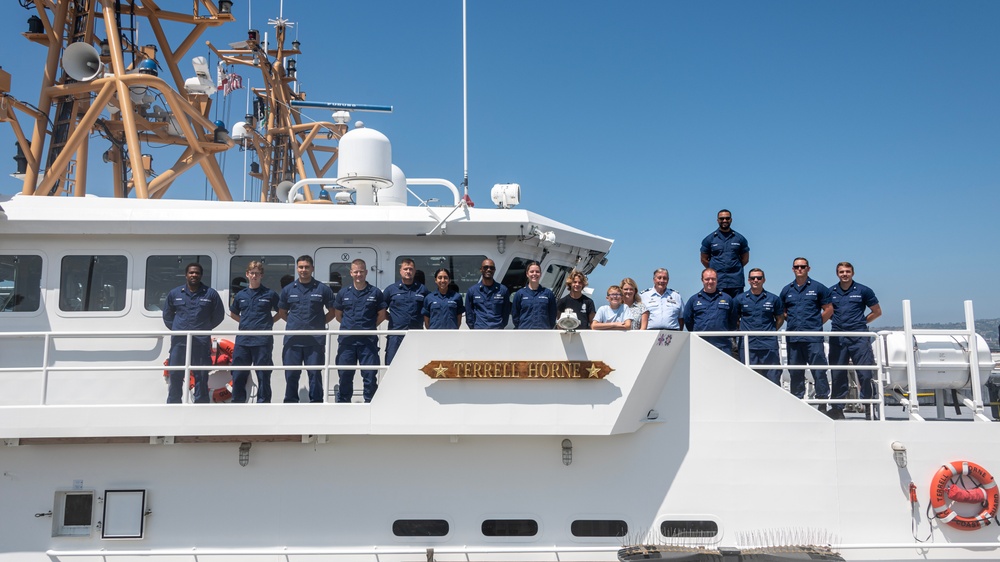 Horne Family and Coast Guard members reconnect and honor the life of Senior Chief Petty Officer Terrell Horne