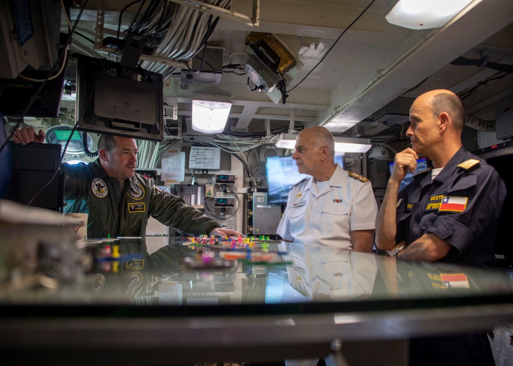 USS Carl Vinson (CVN 70) hosts members of the Chilean navy during RIMPAC 2024