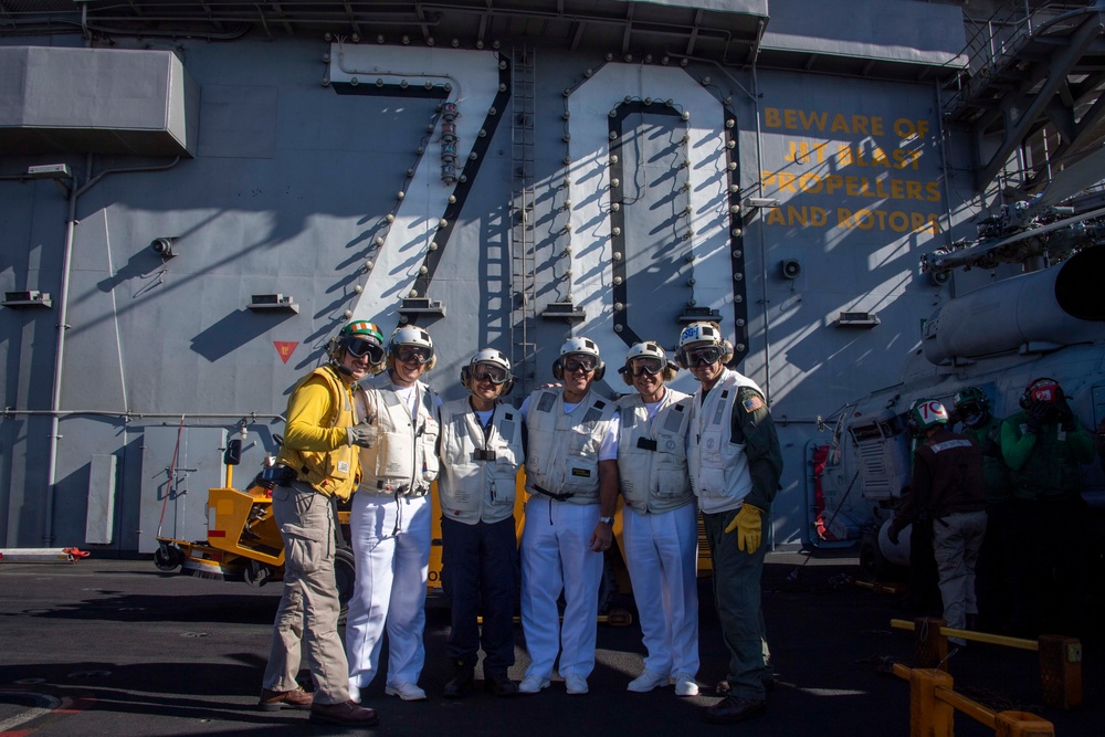 USS Carl Vinson (CVN 70) hosts members of the Chilean navy during RIMPAC 2024