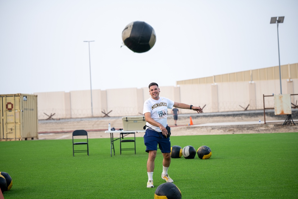 Airmen participate in spartan-like obstacle course